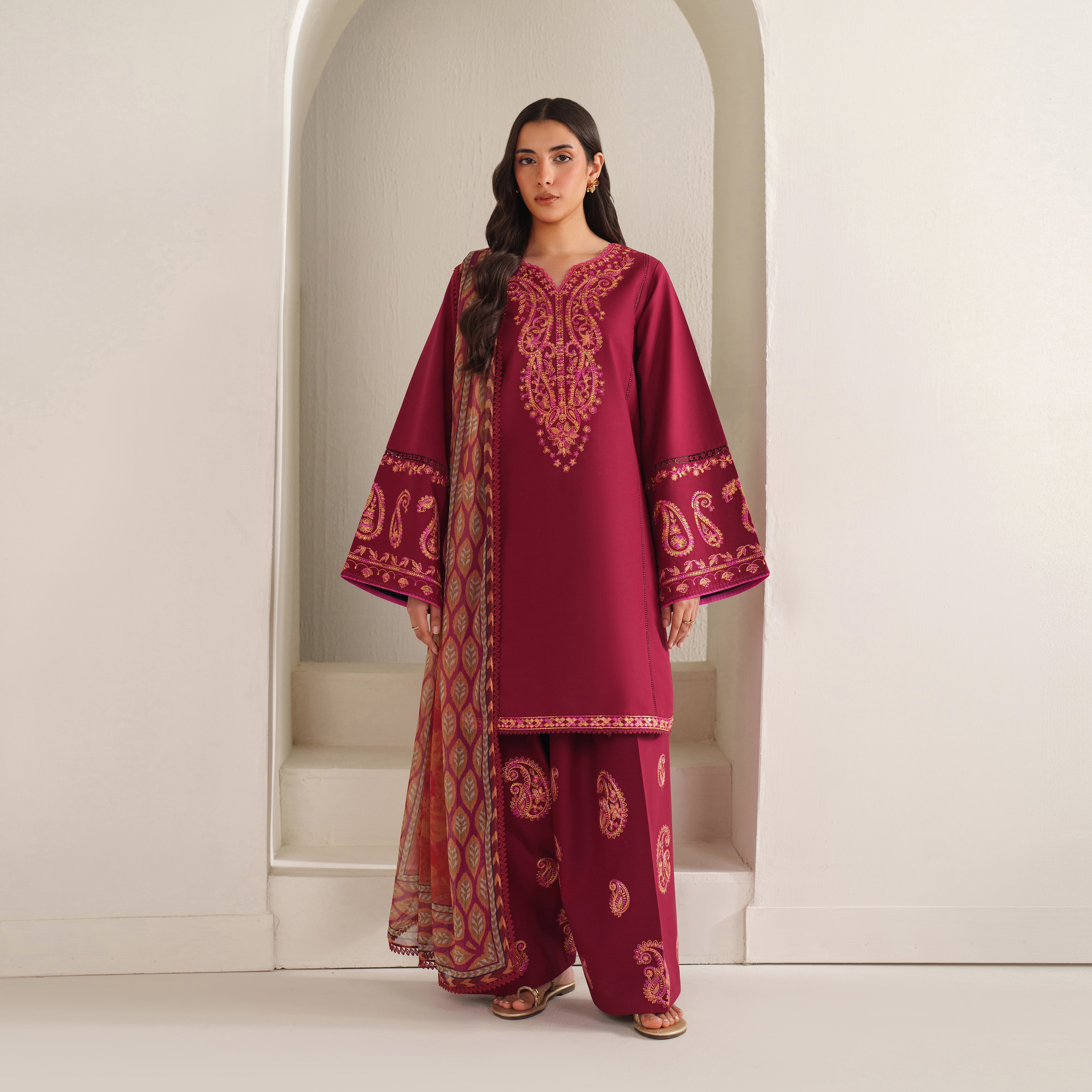 Summer Weaves Embroidered lawn'26