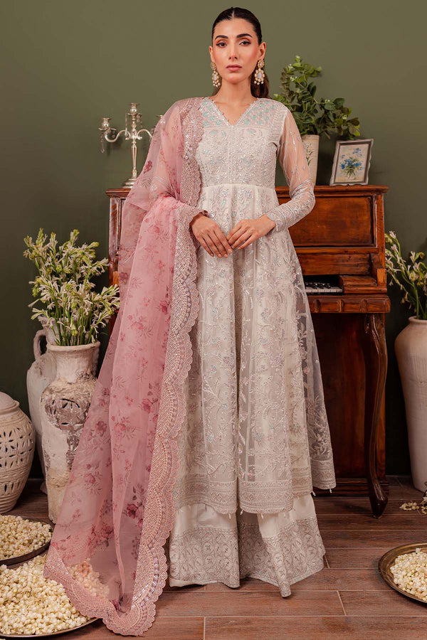 Isra Premium Women Regal Pearl Pink Belted Dress